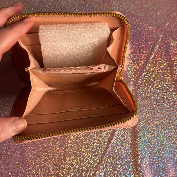 Pink Faux Leather Pompom wallet NEW - Picture 5 of 6